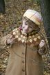 little girl in forest