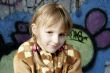 little girl and graffiti