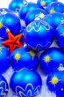 Blue Ornaments with Red Star
