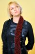 Blond Woman with a Red and Black Scarf