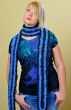 Blond Woman with a Blue and Black Scarf