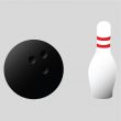 Bowling ball and pin