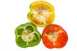 Peppers in three colors