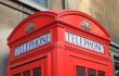 Red British telephone box