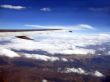 mountains and airplane wing