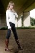 Paris Hilton look-a-like posing for a fashion shoot