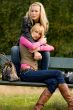2 sisters on a bench