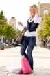 Blond girl calling