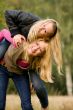 Falling and smiling