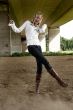 Paris Hilton look-a-like fashion shoot having fun