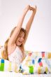 Young girl deep stretching