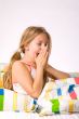 young girl yawning