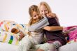 Hugging sisters
