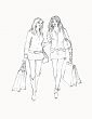  two  girls in the store