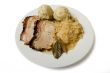 Roast port with pickled cabbage and dumpling