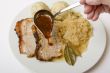 Roast port with pickled cabbage and dumpling