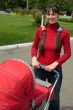 Woman with baby carriage