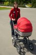 Woman with baby carriage