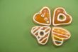 Heart shaped gingerbread cookies