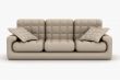 Isolated leather sofa. An interior. 3D image.