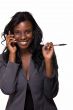 Business woman on the phone