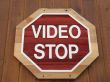red video stop sign