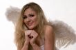 Beautiful angel pointing