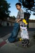 Young skate boarder