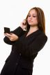 Woman text messaging