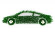Green Car Made of Grass