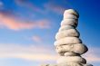 Pile of stones on seacoast
