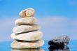 Pile of stones on seacoast