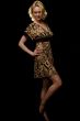 Woman on black