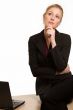Business woman thinking