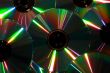 Compact discs and multi-coloured reflexions