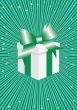 Abstract background with a celebratory gift.