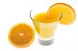 Orange juice with fresh oranges