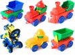 Toy machines on white