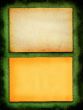 paper on green background
