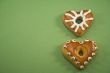 Heart shaped gingerbread cookies