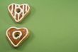 Heart shaped gingerbread cookies