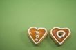Heart shaped gingerbread cookies