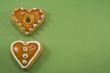 Heart shaped gingerbread cookies