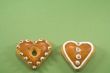 Heart shaped gingerbread cookies