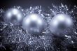 Christmas balls on tinsel