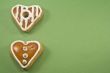 Heart shaped gingerbread cookies