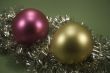 Christmas balls on tinsel