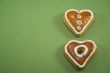 Heart shaped gingerbread cookies