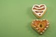 Heart shaped gingerbread cookies