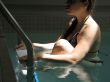 young female in a pool